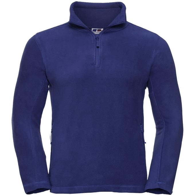 Russell Heren 1/4 Ritssluiting Outdoor Fleece Top (Helder Koninklijk)