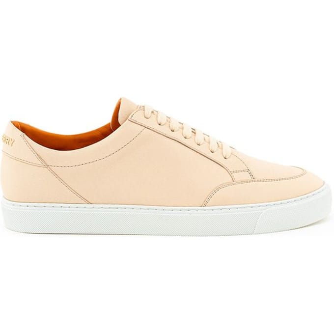 Burberry Roze Leren Lage Sneakers
