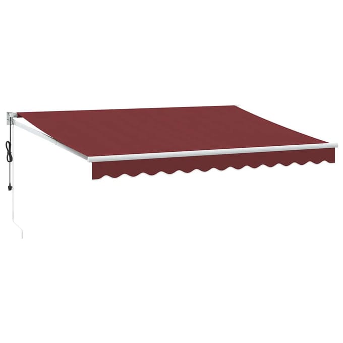 vidaXL - Uitschuifbare - luifel - Geel - met - Witte - Frame - 3,5 - x - 2,5 - m