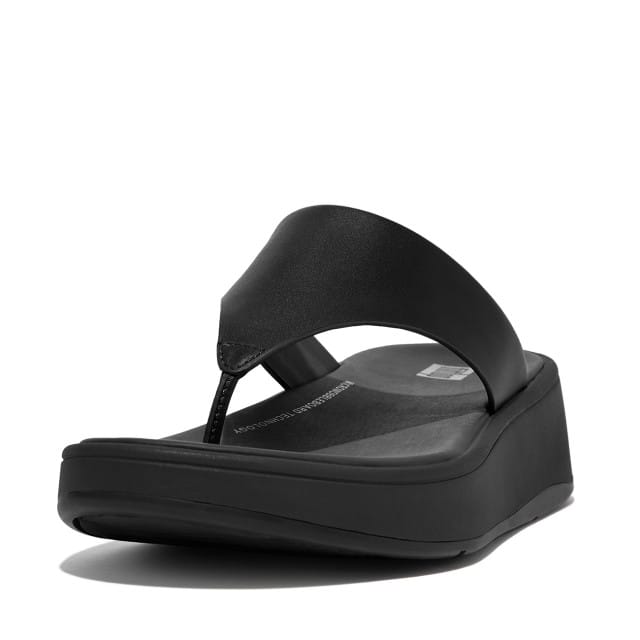 Fitflop F-Mode dames teenslipper - Zwart zwart - Maat 39