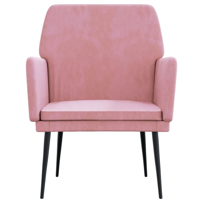 vidaXL - Fauteuil - 62x79x79 - cm - fluweel - roze