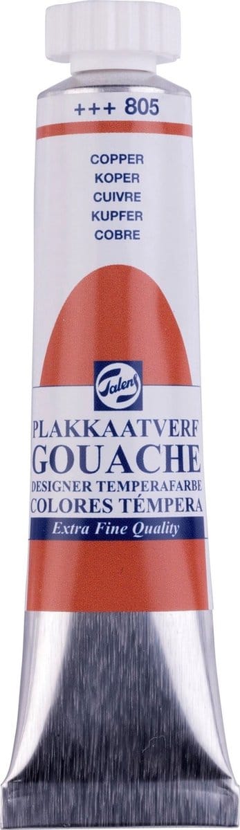 Plakkaatverf - 805 Koper - Gouache extra fine - Talens - 20 ml