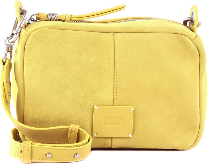 FREDsBRUDER Leren Schoudertas Lucin Box Crossbody Lemon Geel