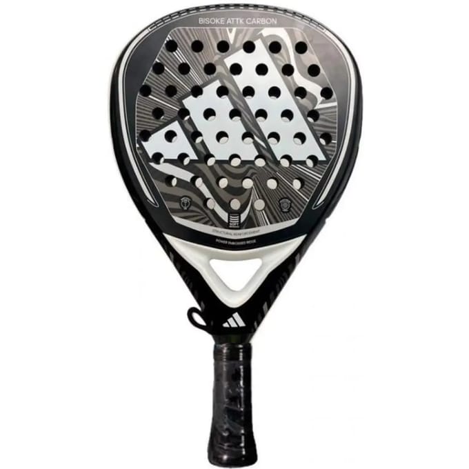 Adidas Bisoke ATTK Carbon - 15K - padel racket - grijs-zwart