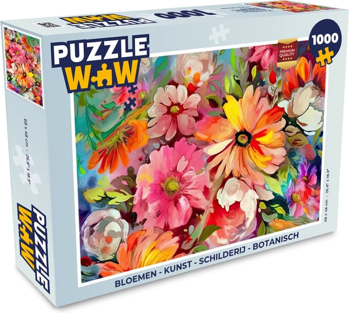 Puzzel Bloemen - Kunst - Schilderij - Botanisch - Legpuzzel - Puzzel 1000 stukjes volwassenen