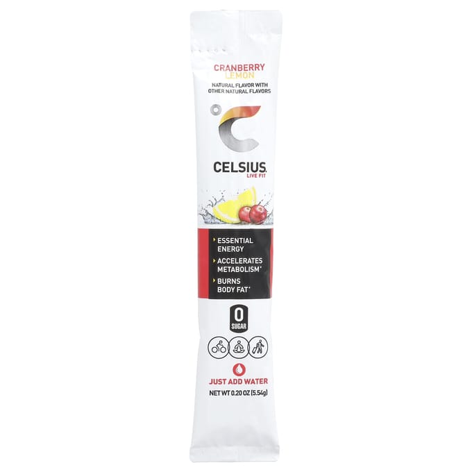 Celsius, Live Fit, Cranberry Citroen, Draagbaar Pak van 14, 0,2 oz (5,54 g) elk