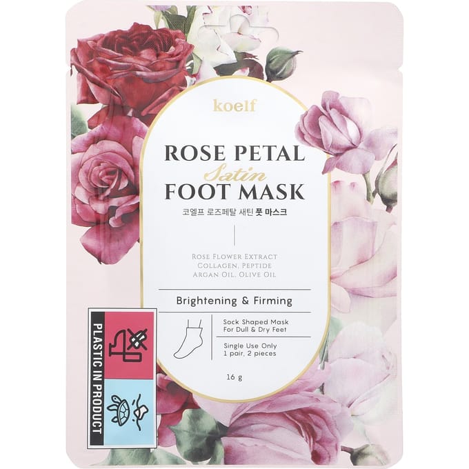 PETITFEE - Koelf Rose Petal Satin Foot Mask - 16g X 1stuk