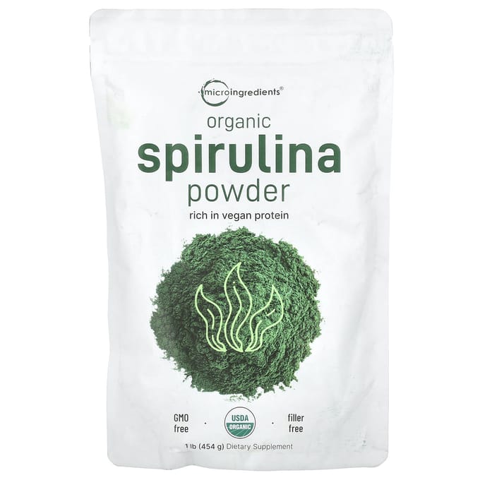 Micro Ingredients, Biologisch Spirulinapoeder, 1 lb (454 gr)