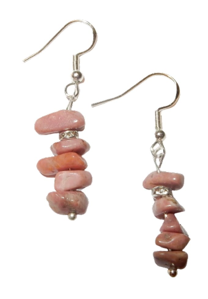 Split Oorhangers Rhodochrosiet