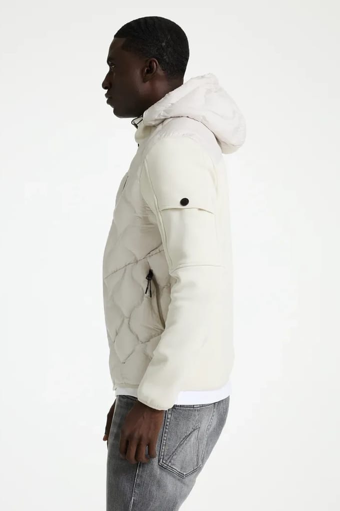 CHASIN’ Theos Hybrid Outerwear Silver Birch Größe: M | Winterjacken Outlet | Herren | Grau