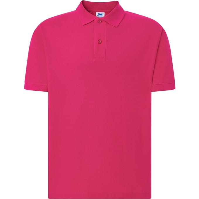 JHK Heren Pique Regular Poloshirt (Fuchsia)