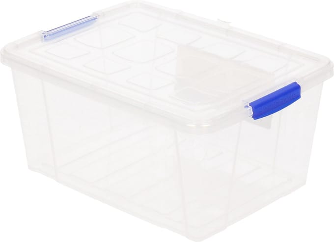 Plasticforte Opbergbox met deksel - 4 liter - transparant - kunststof - opbergkist