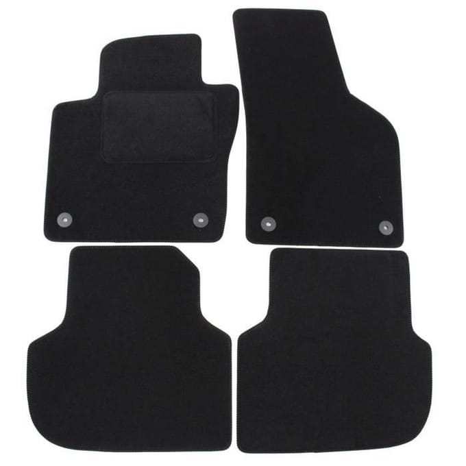 Tapis de sol - VW - Jetta 2011-2018 - Velours noir - Ajustement précis - Antidérapant