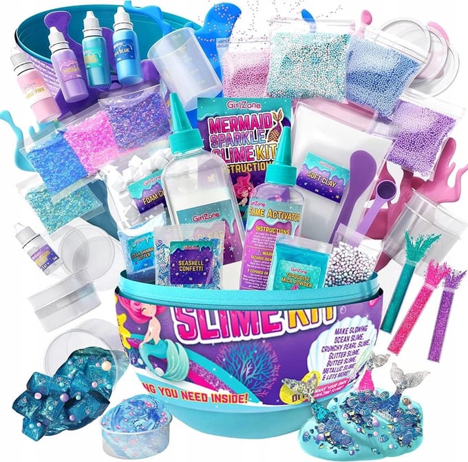 Uitgebreide Slime Set: Doe-het-zelf Kleurrijke Slime met Accessoires