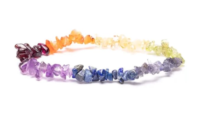 Armband 7 Chakra Chips Elastisch
