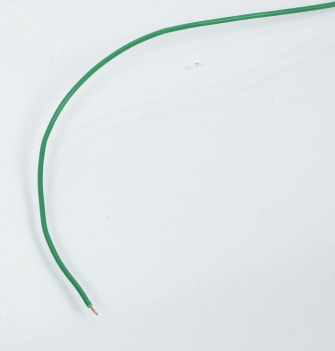 Fil électrique vert multibrin 12/10 1mm² x 1m pour faisceau auto moto cyclo