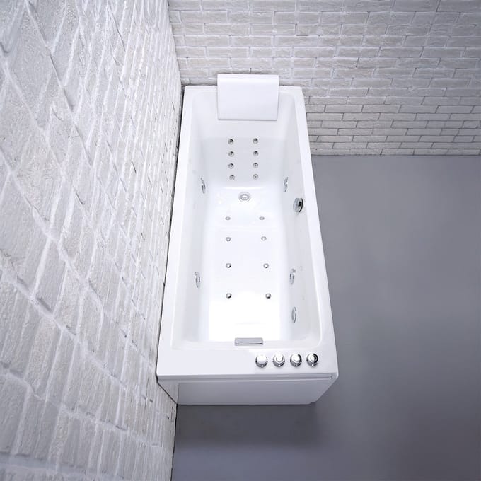 SPALINA - Whirlpool bad - Tenzo Wave, 170 x70 x63 cm, Wit
