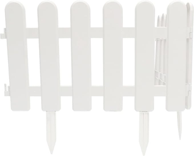 Tuinafsluiting Set - Tuinranden Plastic - Tuin Decoratie - Weerbestendig Plastic - 50 x 30 cm - Wit