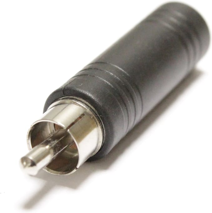 BeMatik - Stereo audio-adapter TRS jack-6.3 mm-female naar 1xRCA-male