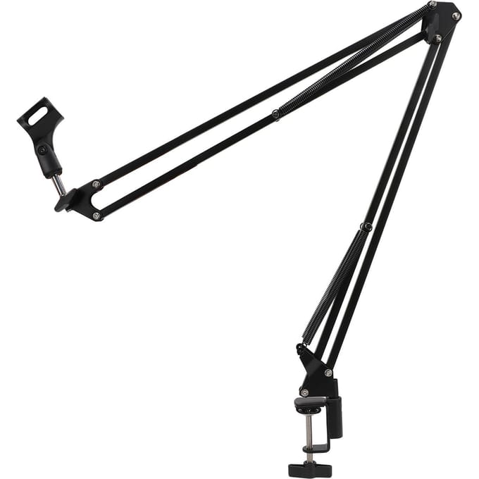 Microfoonarmstandaard Staal 360 graden Flexibele aanpassing Geluidsreductie Microfoonarm voor 3 kg microfoon black
