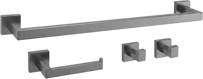 Rea - Rio - Set Badkamerhangers - Titanium - 10X10X10Cm