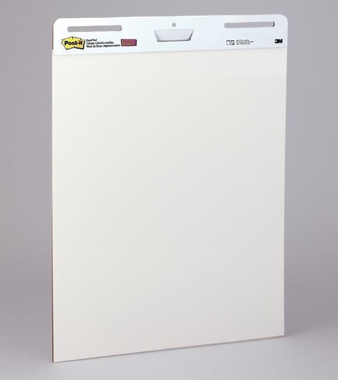2 x Meeting chart 3M Post-it 559 Super Sticky 635x762mm blanco