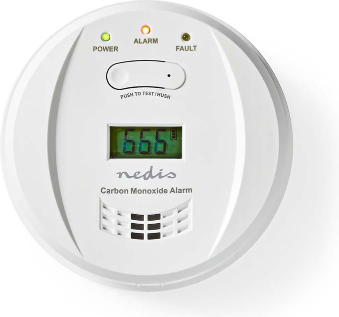 Nedis Koolmonoxidemelder – 10 Jaar Sensor en Display – Voldoet aan Europese Norm EN50291