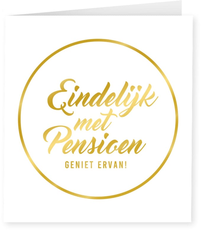 Gold white cards - Pensioen
