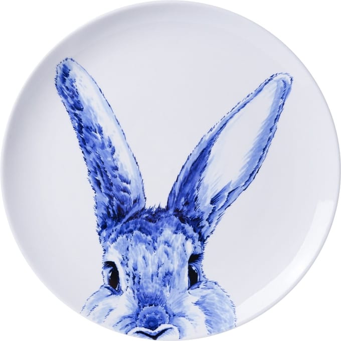 Heinen Delfts Blauw - Wandbord Haas - Delfts blauw - Keramiek - 26 cm