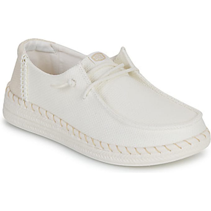 HEYDUDE Wendy Woven Instappers wit Textiel - Maat 37