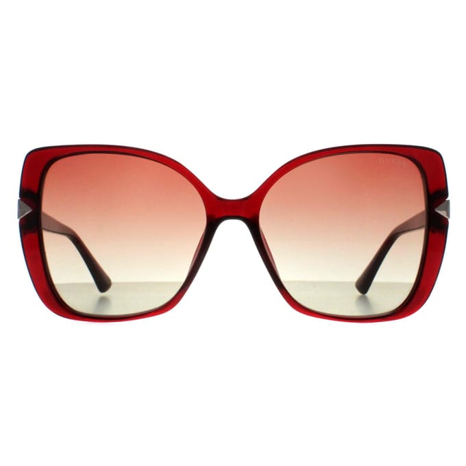 Guess Vlinder Vrouw Glimmend Bordeaux Bruin Kleurverloop GU7820