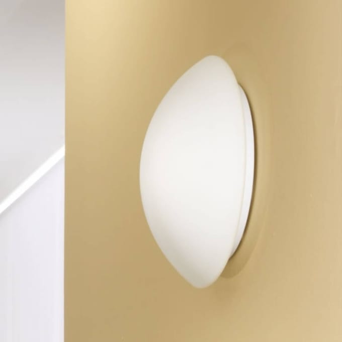Fabas Luce Pandora plafondlamp, Ø 30 cm, glas, wit