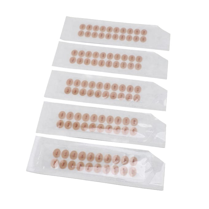 100 stuks Oor Acupressuur Stenen Bian Steen Drukstimulatie Drukpunt Oormassage Pleister white