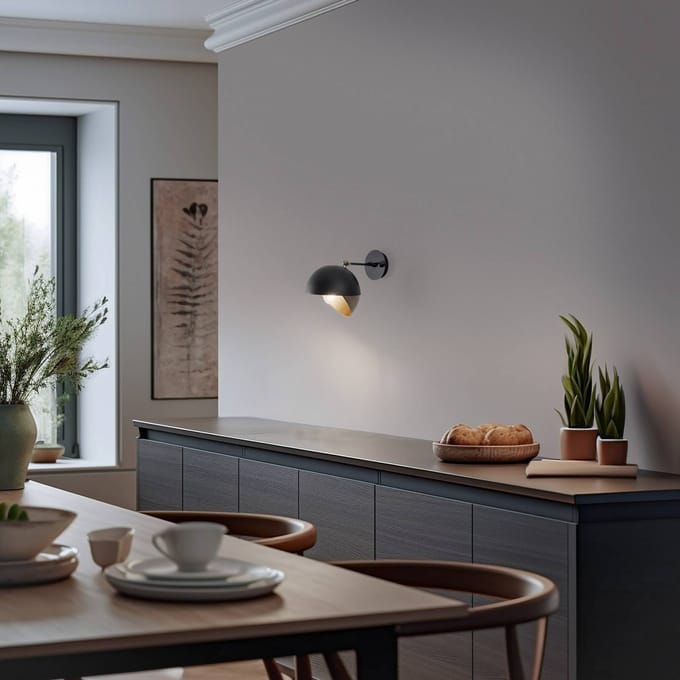 Berceste Wandlamp | METALEN BEHUIZING | Zwart, Goud - Asir Group - Wandlampen - Zwart; Goud - Metaal - Wandlampen -