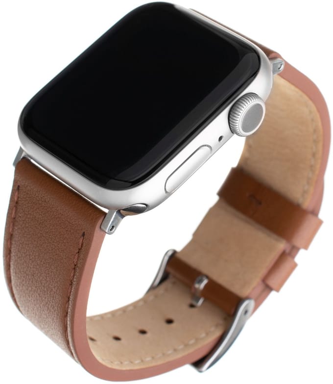 FIXED Leren Apple Watch Bandje – 42/44/45/46/49 mm – Bruin