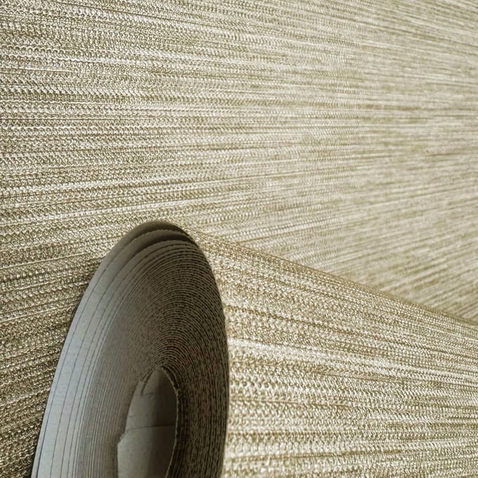 Goud Linnen Behang – Luxe & Warmte voor Jouw Interieur Horizontaal ABCBEHANG