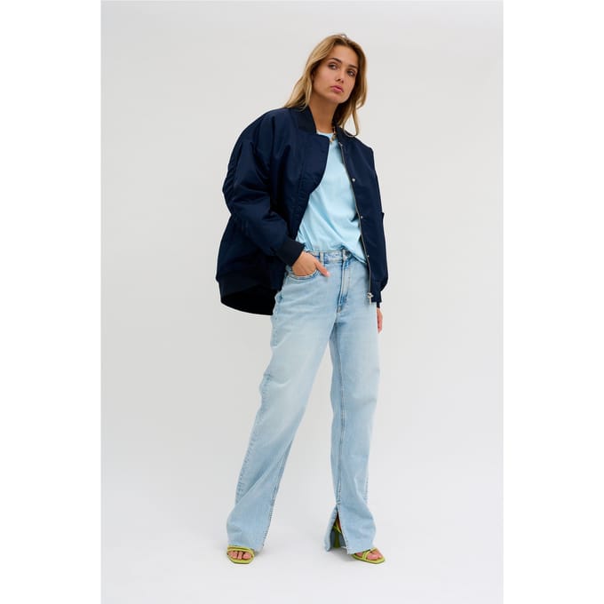 My Essential Wardrobe Helgamw Bomber Jacket Jassen Dames - Winterjas - Donkerblauw - Maat 40
