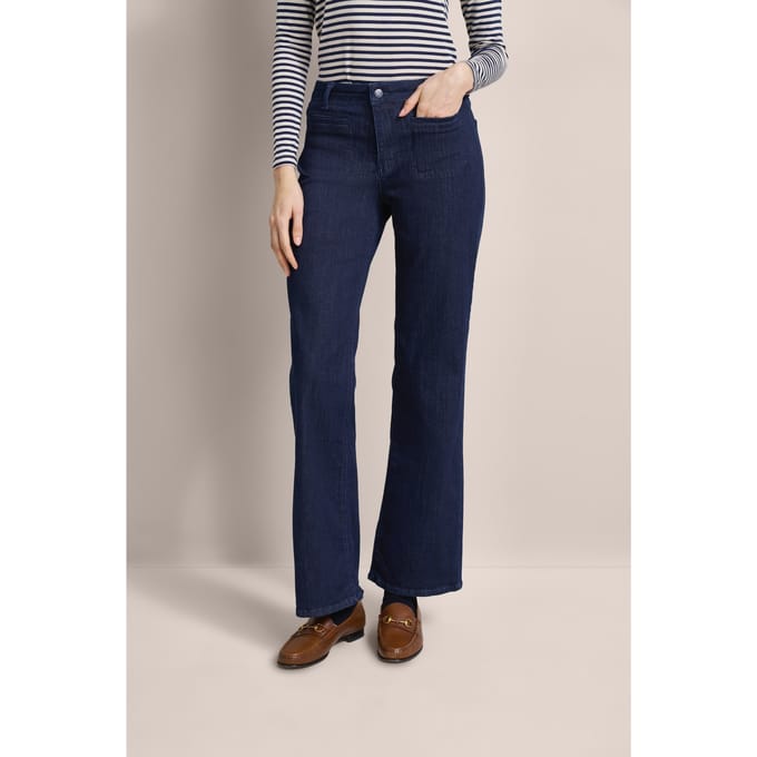 Bugatti Damen Jeans met vouw