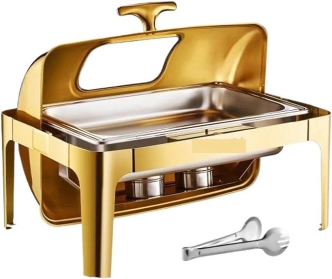 Buffet Set - Warmhoudbak - Feestelijk Serveren - Constante Temperatuur - 9 Liter - Goud