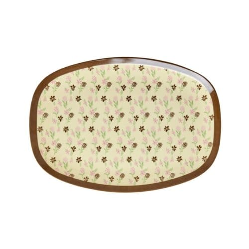 Rice melamine bord, rechthoekig, hacienda flower print