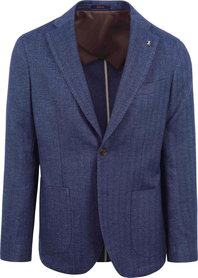 Suitable Colbert Lugano Donkerblauw - Maat 52 - Heren blazer