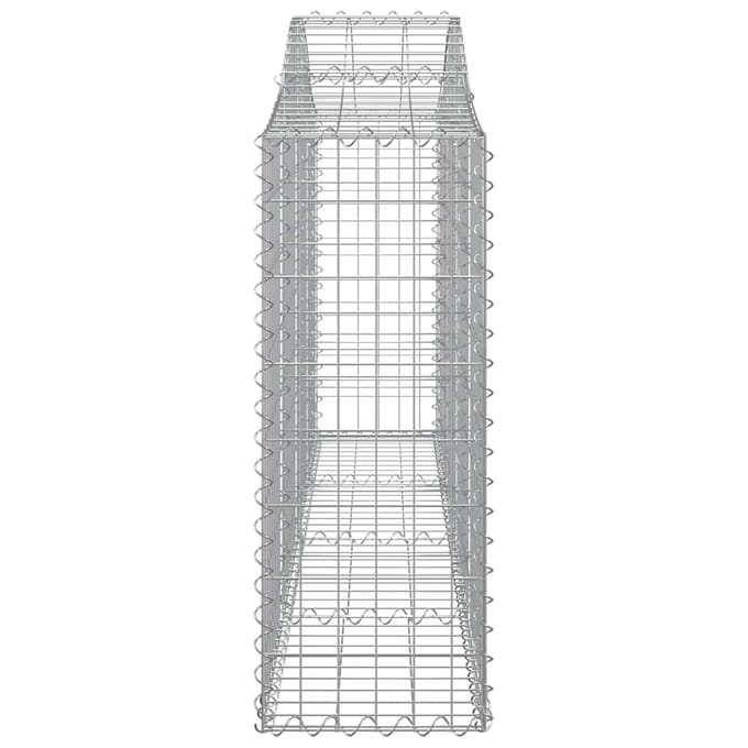 vidaXL - Schanskorven - 8 - st - gewelfd - 200x30x80/100 - cm - gegalvaniseerd - ijzer