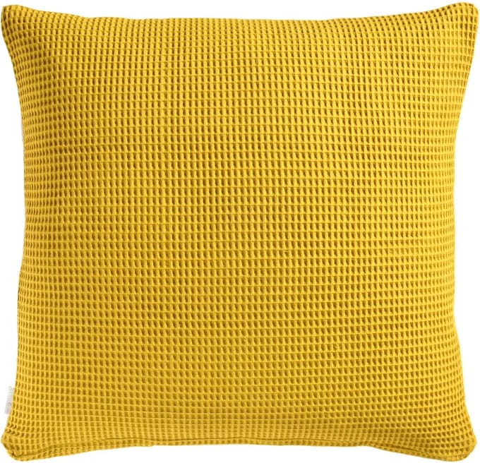 Heckett & Lane Wafel Kussensloop Katoen - 50x50cm- Curry Yellow