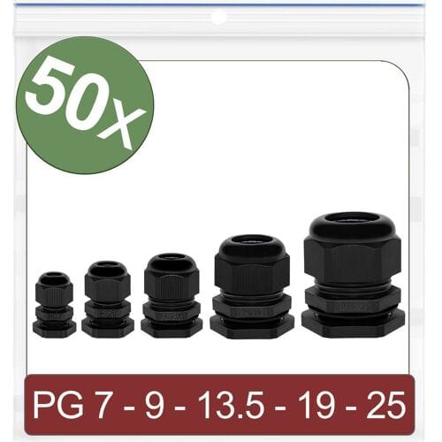 Quadrios 24CA387 Wartel Met trekontlasting Polyamide Zwart 50 stuk(s)