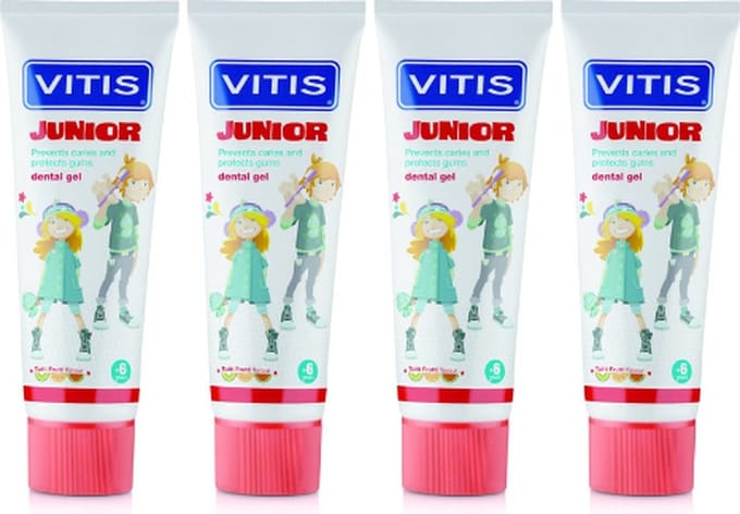Vitis Junior Tandpasta - 4 x 75 ml - Voordeelverpakking