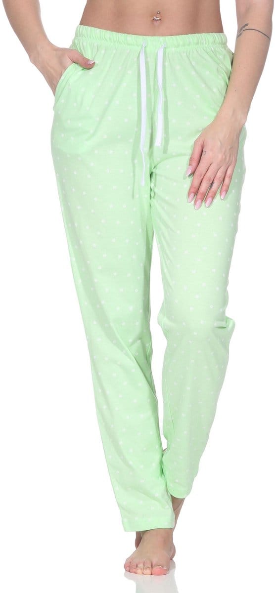 Dames pyjamabroek lang mix & match in effen kleur - perfect te combineren