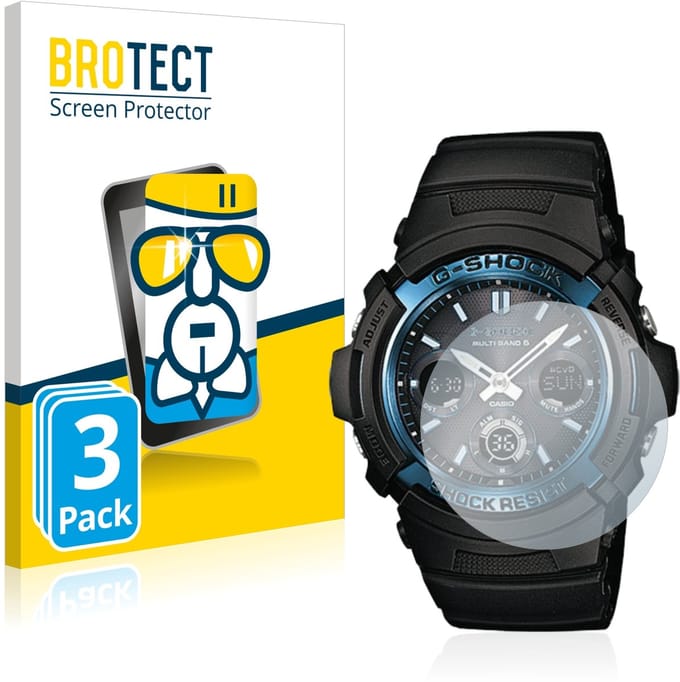 Screenprotector 3 Stuks voor Casio AWG M100 Beschermglas transparant
