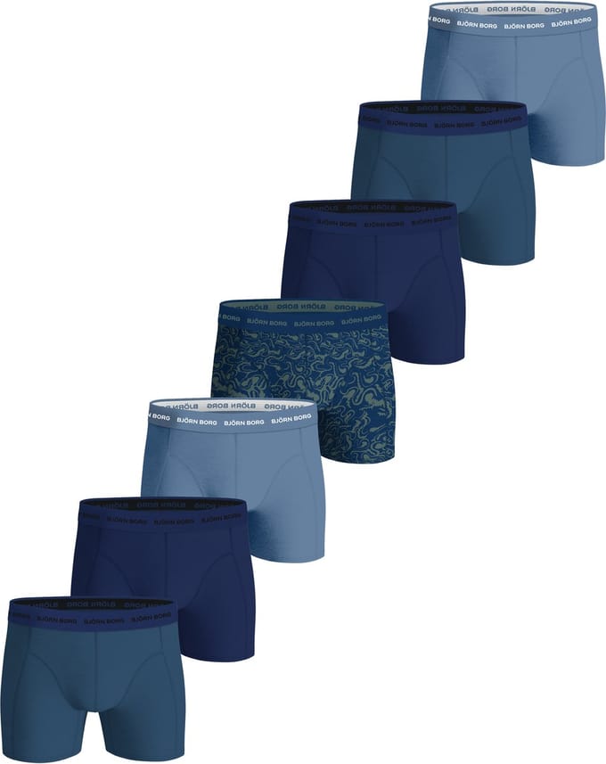 Bjorn Borg 7-pack heren boxershort - Cotton stretch - M - Blauw