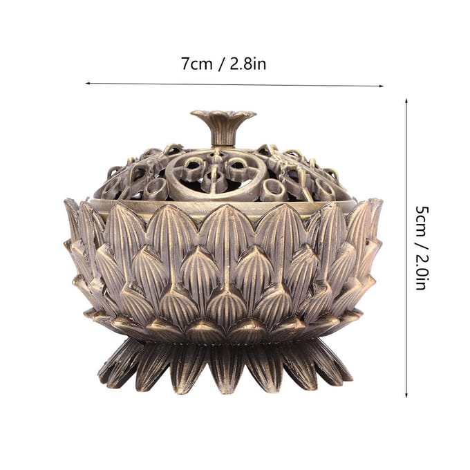 Zinklegering Huisdecoratie Lotus Wierookbrander 7*5cm Joss Stick Houder(Bronzen) black