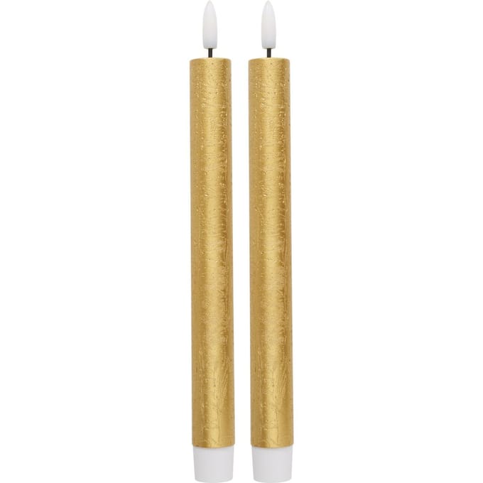 LED kaars van echt was met timer 6/18 uur. - Goud